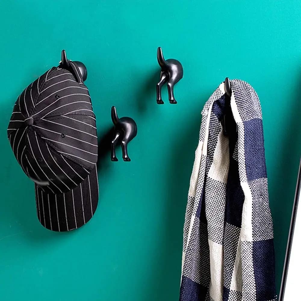 Nordic kitchen hanger for towels, self-adhesive clothes, wall key rings, storage