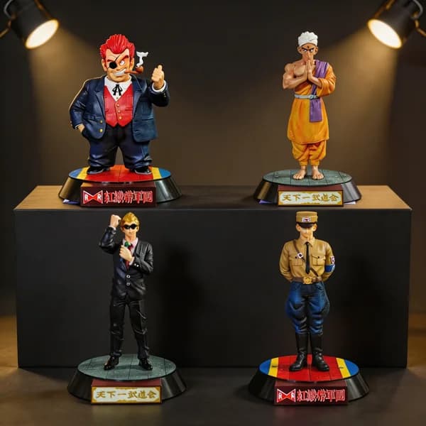 Statuetta in PVC da 21cm di Dragon Ball GK, Torneo di Arti Marziali, Generale dell'Esercito della Nastro Rosso, Modello da Collezione, Regalo