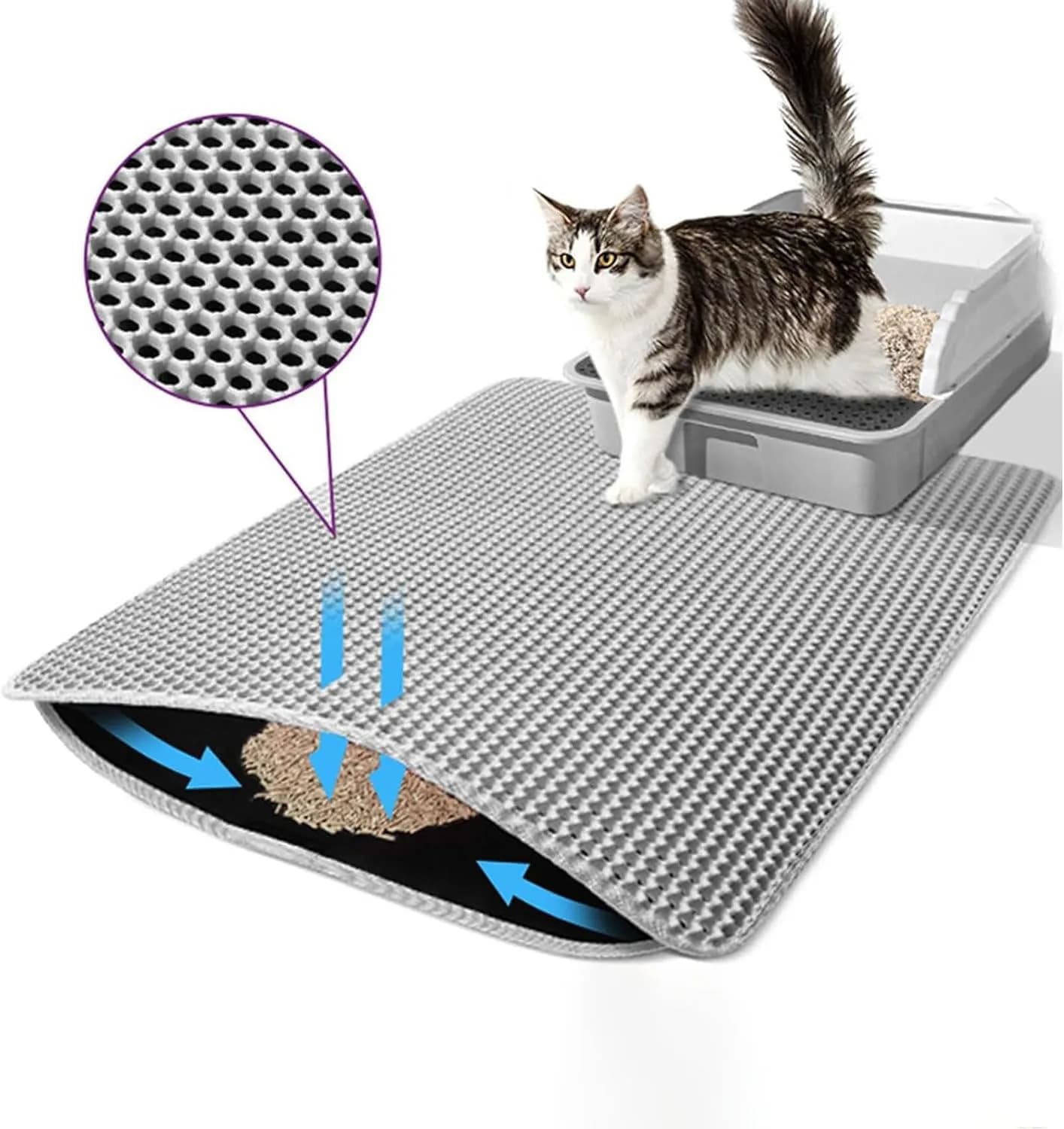 Pet Cat Litter Mat Pet Cat Cot Mat Double Layer Waterproof Cat Litter Mat Pet Cot Mat Products for Cat Accessories
