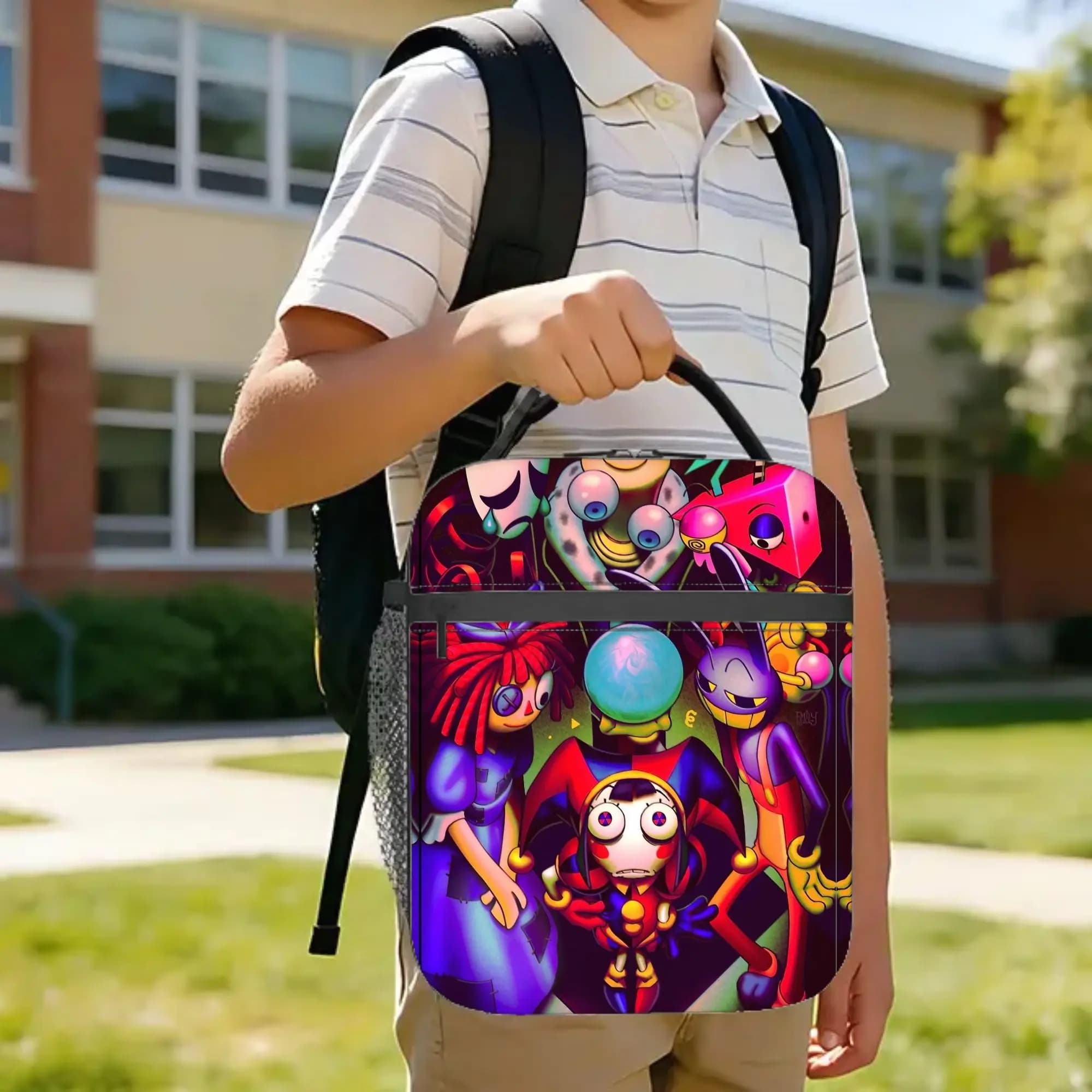 TADC Insulated Lunch Bags Thermal Bag Reusable,Lunch Container Pomni Jax Leakproof Tote Lunch Box Food Bag Work Picnic