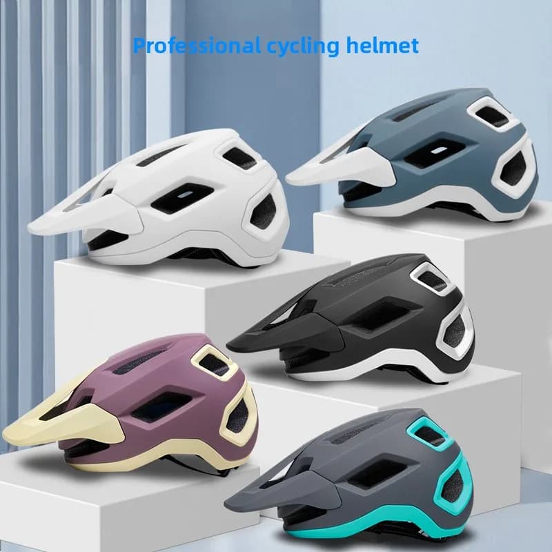 Mountain bike helmet, cycling helmet, one-piece helmet with mount for off-road driving