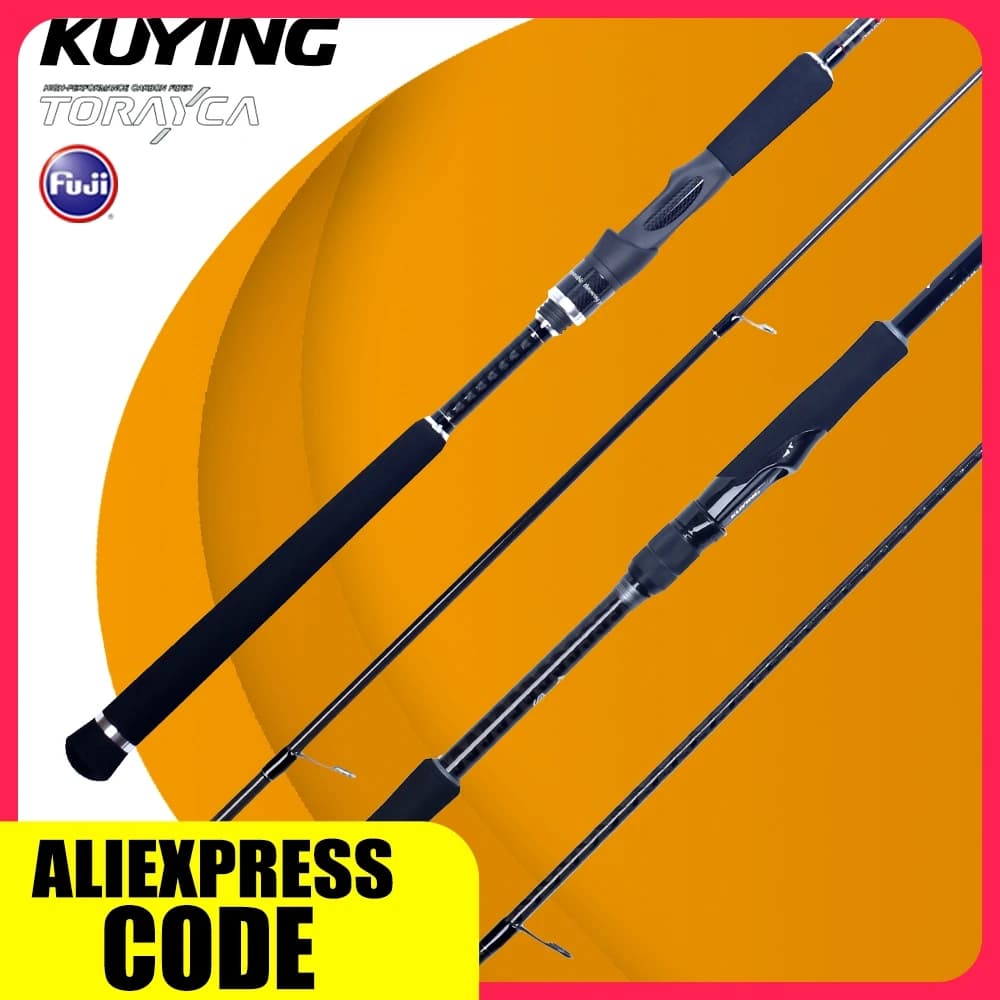KUYING PIRATA 8'6" 2.58m 9'1" 2.77m Distanza Lancio Canna da pesca Lure Canna Pole Spinning FUJI Carbon M Medio Veloce lontano