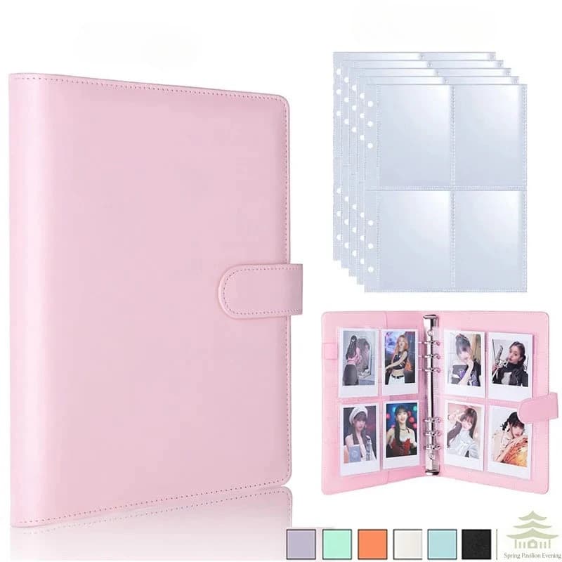 25 pagine (4 griglie) per album fotografico A5 - Raccoglitore per carte Kpop, album per carte idol, raccoglitore a fogli mobili, porta fotocard