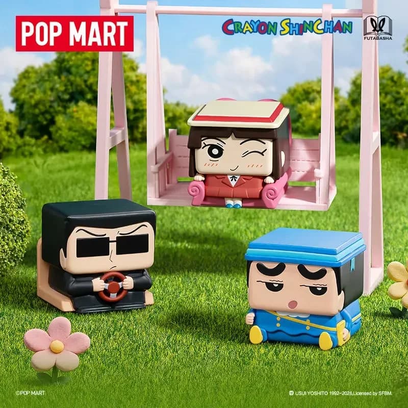 POPMART Crayon Shinchan POP CUBE-3 Series Blind Box Toys Kawaii Anime Action Figure Sorpresa Originale Scatola Misteriosa Regalo