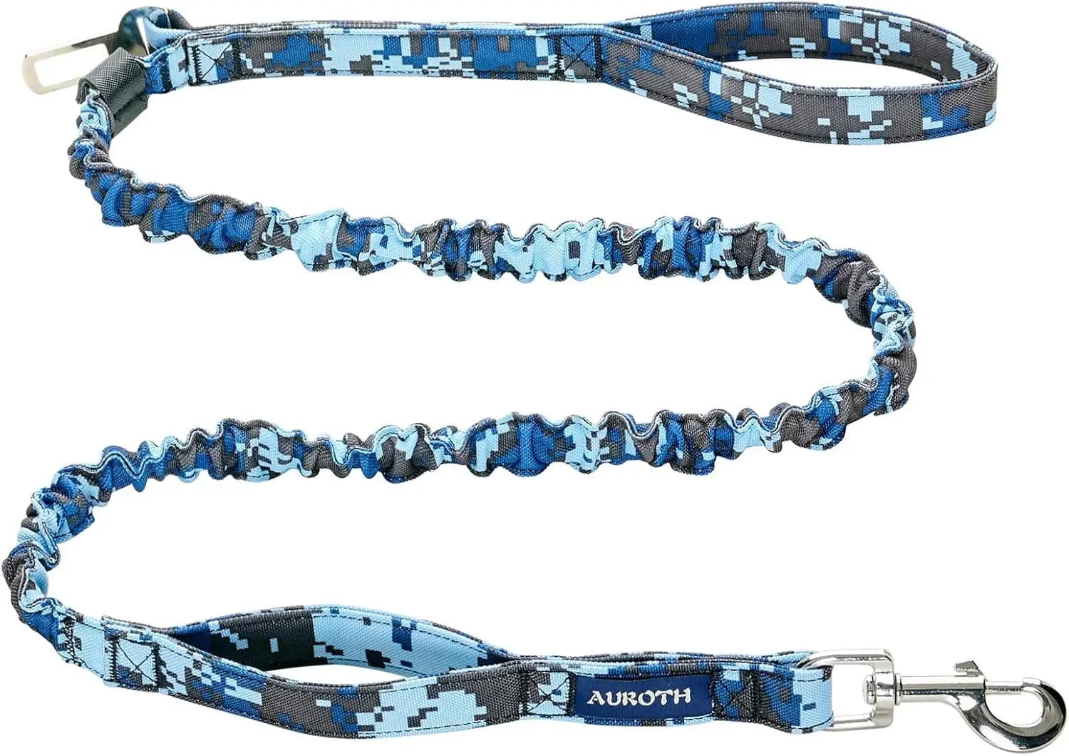Guinzaglio per Cani Resistente con Elastico per Assorbimento degli Urti, Design Anti-Trazione, Lunghezza 6 Piedi, Doppi Manici Imbottiti