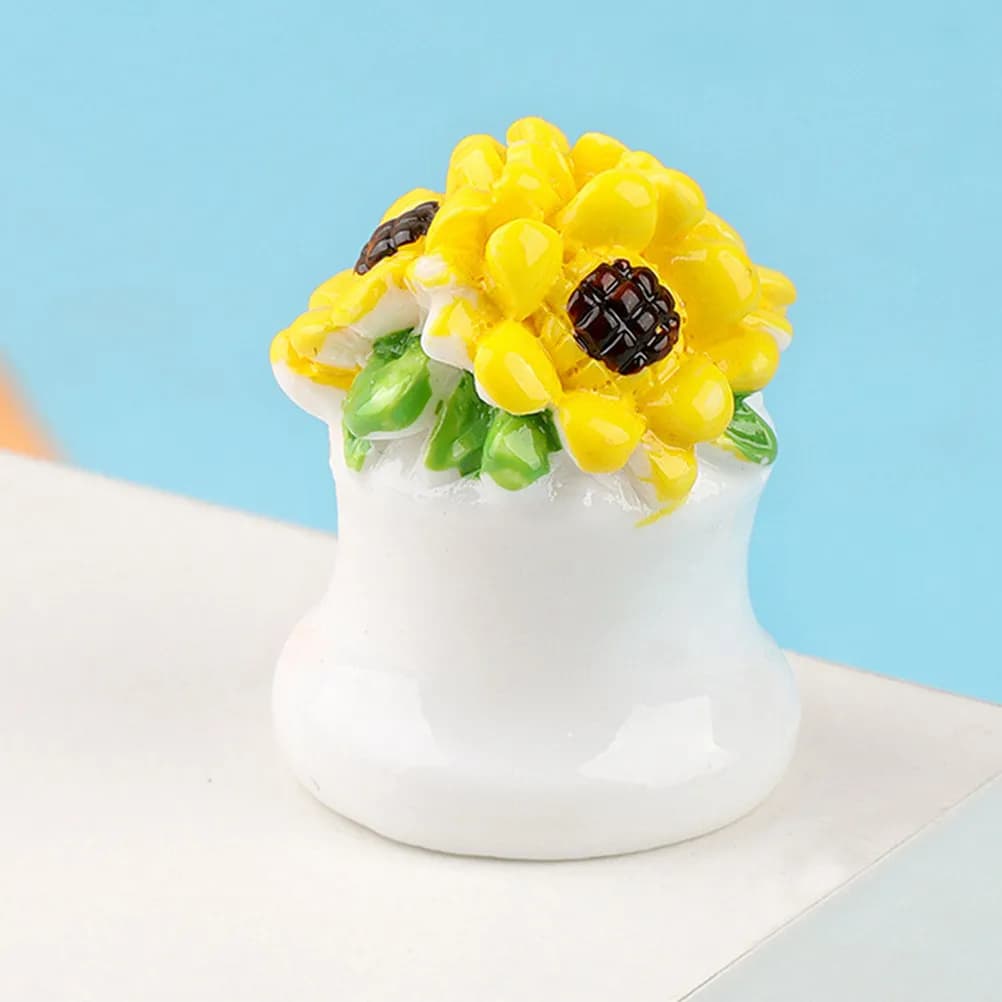 10 Pezzi di Piante in Vaso Miniatura, Accessori Compatti in Resina per Bonsai, Decorazioni per Miniature di Case delle Bambole, Paesaggi e Micro Giardini