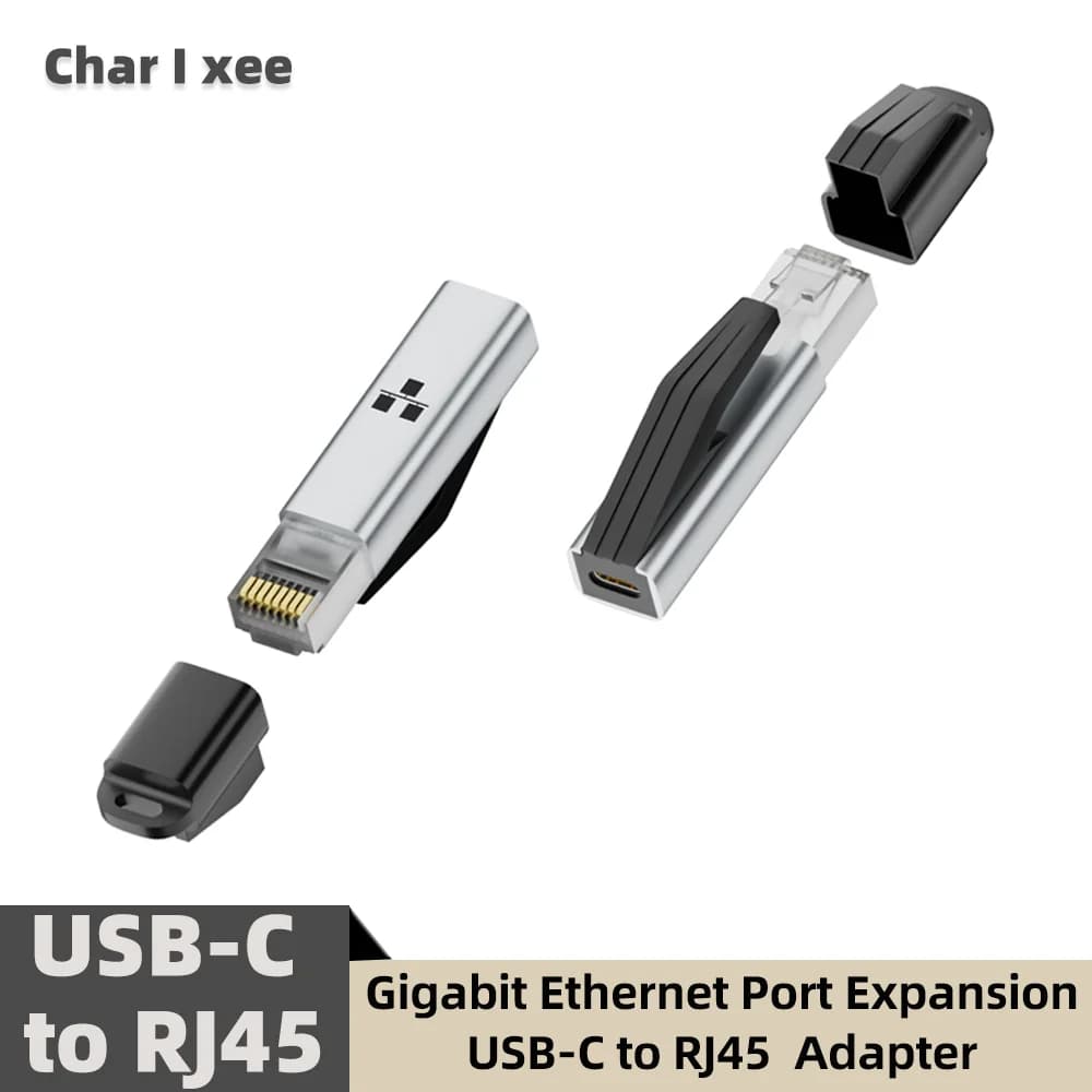 Adattatore USB C a Ethernet 1Gbps Gigabit, Convertitore di Rete USB-C Femmina a RJ45 Maschio per MacBook Pro, iPhone 16, iPad