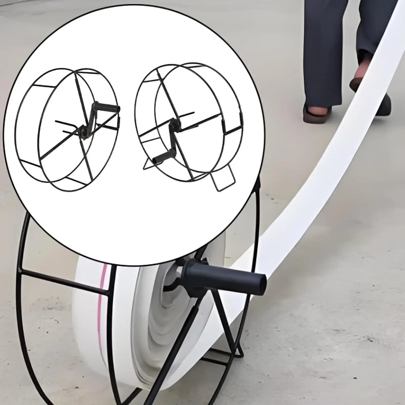 Garden wrapper trolley Compact winding tool for cleaning outdoor irrigation