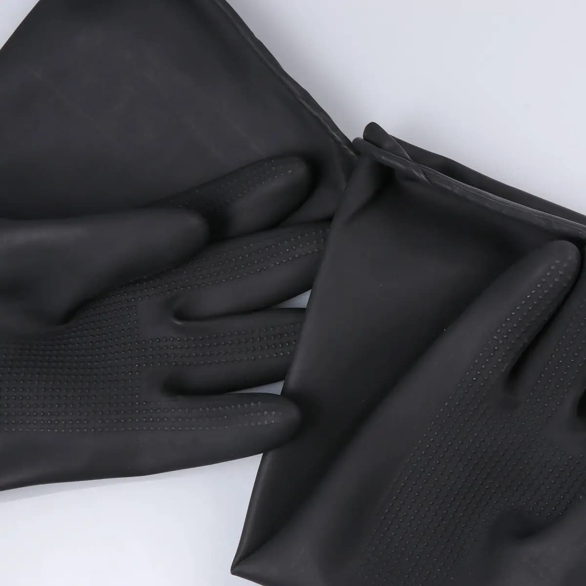 Guanti di Sicurezza in Lattice Nero Rinforzati Antiscivolo Resistenti all'Usura per Lavori Oleoresistenti, Giardinaggio, Idraulica, Cucina, Elettricisti