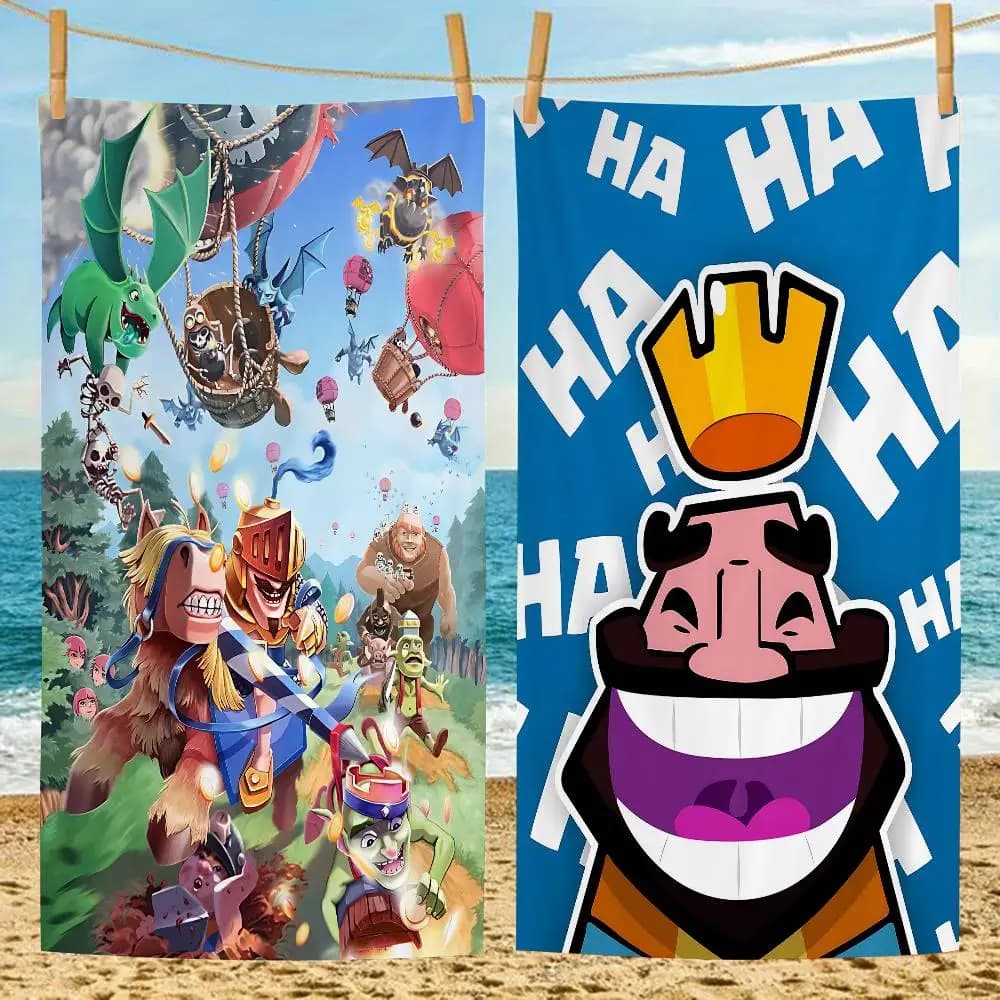 Game C-Clash Royales Big Microfiber Beach Towels Quick Dry Towel Sand Beach Towels Pool Towel for Travel Swim Pool Yoga