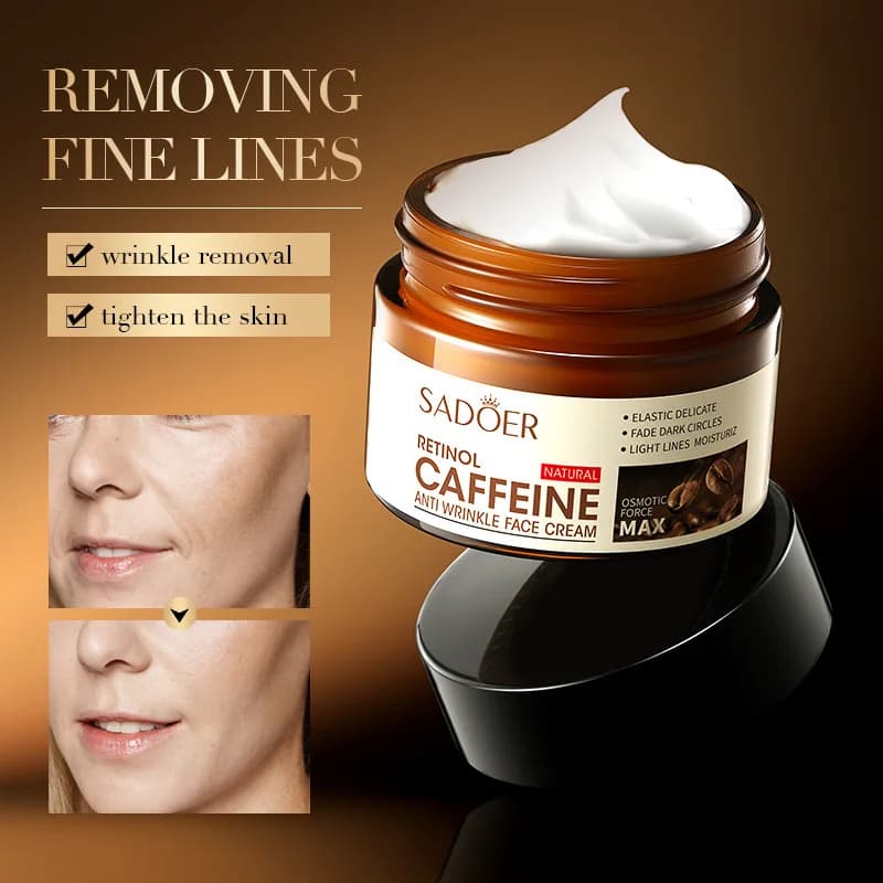 Retinol caffeine face cream anti-wrinkles Anti-aging firming lifting line fade Fine moisturizing face cream illuminates skin care