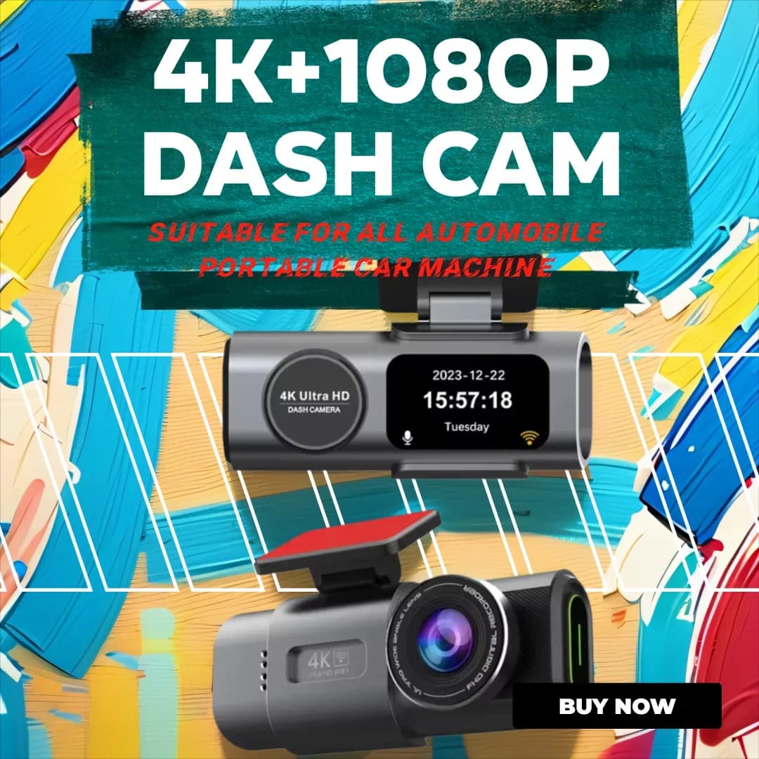 Mini Dash Cam 4K Front Rear Wifi Double Lens Car DVR 24H Parking Night Vision G Loop Recording Sensor Black Car Box