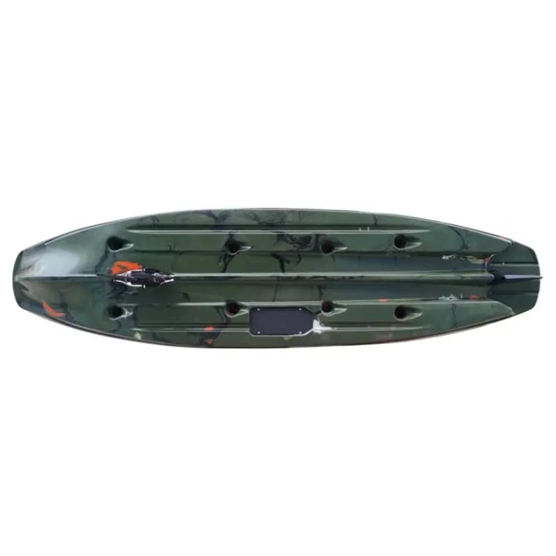Kayak da Pesca 3M Rotostampato Sit-on-Top con Pagaie, Sedile Verticale e Sistema Timone Inclusi