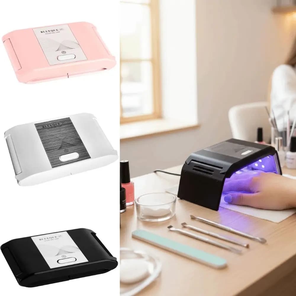 Lampada professionale per nail art da 36W, pieghevole e portatile, con luce UV, alimentazione USB, 12 LED, per asciugatura unghie, uso professionale in salone.