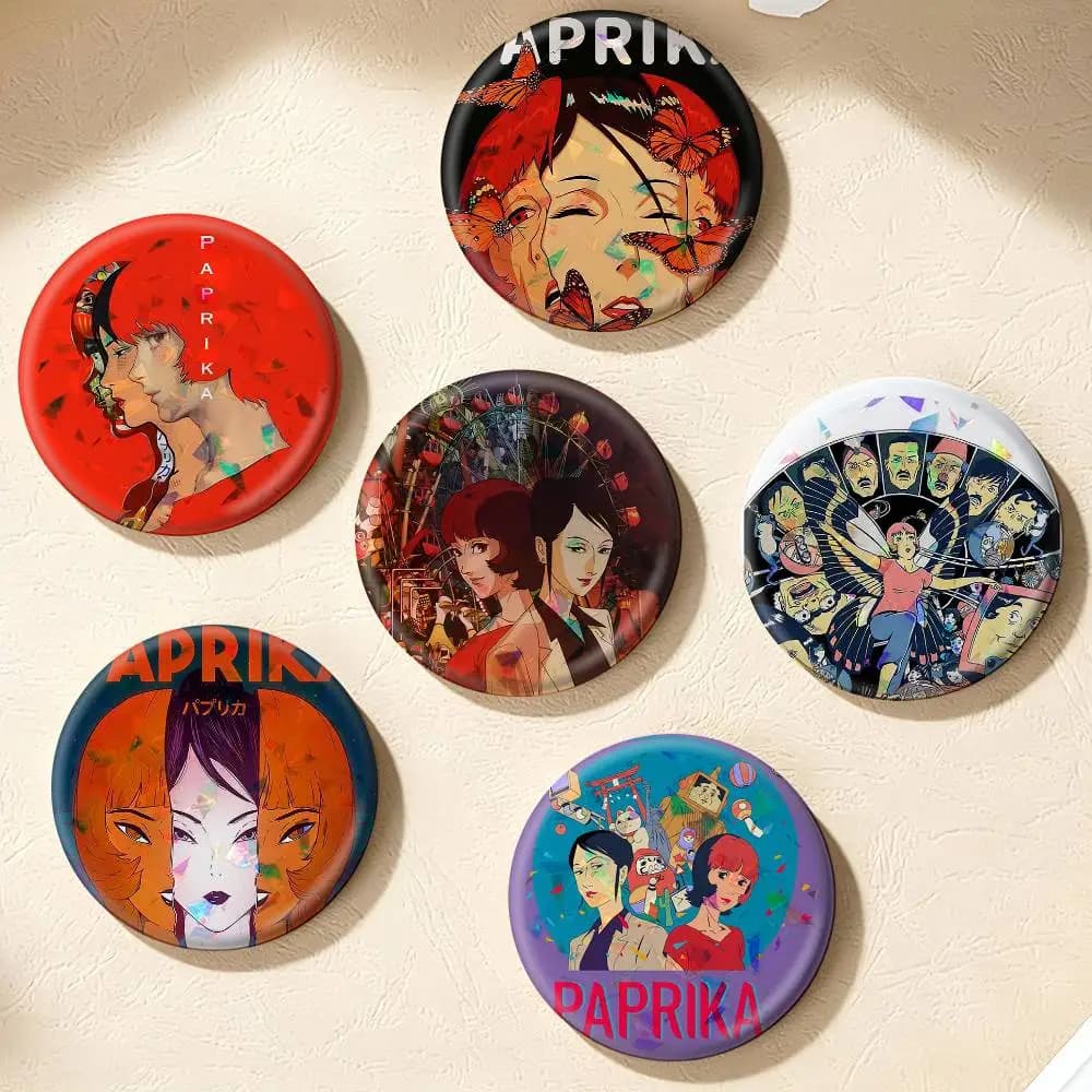 Paprika Anime 2006 75mm 58mm 44mm 25mm Brooch Backpack Hat Pins Accessories Toys Badge