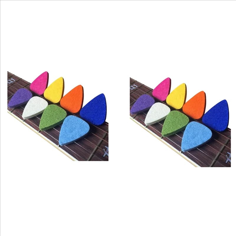 AA75-Pettri per ukulele Plettri/Pettri in feltro per ukulele e chitarra, 16 pezzi Plettri per chitarra, Multicolore