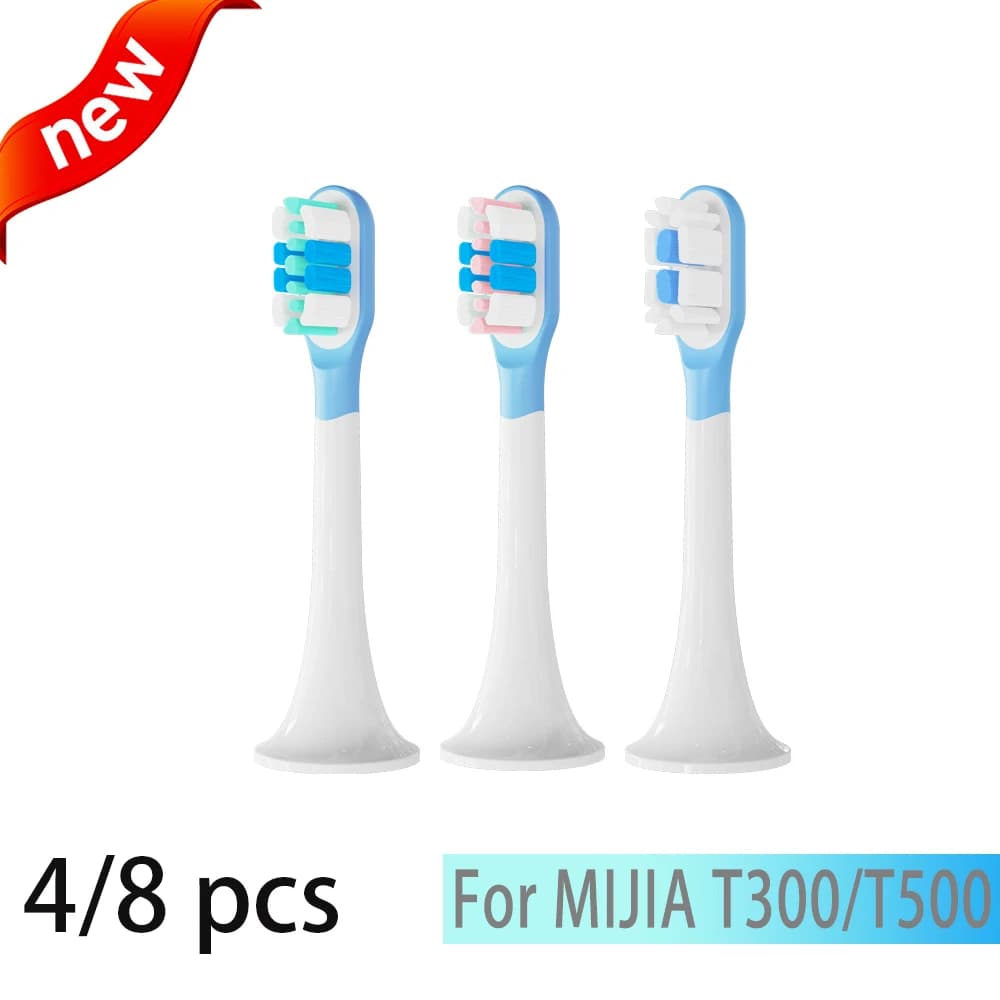 Replacement heads for XIAOMI NORMA MIJIA T300/T500 Sonic Electric Toothbrush Dupont Silicone nozzles with soft bristles