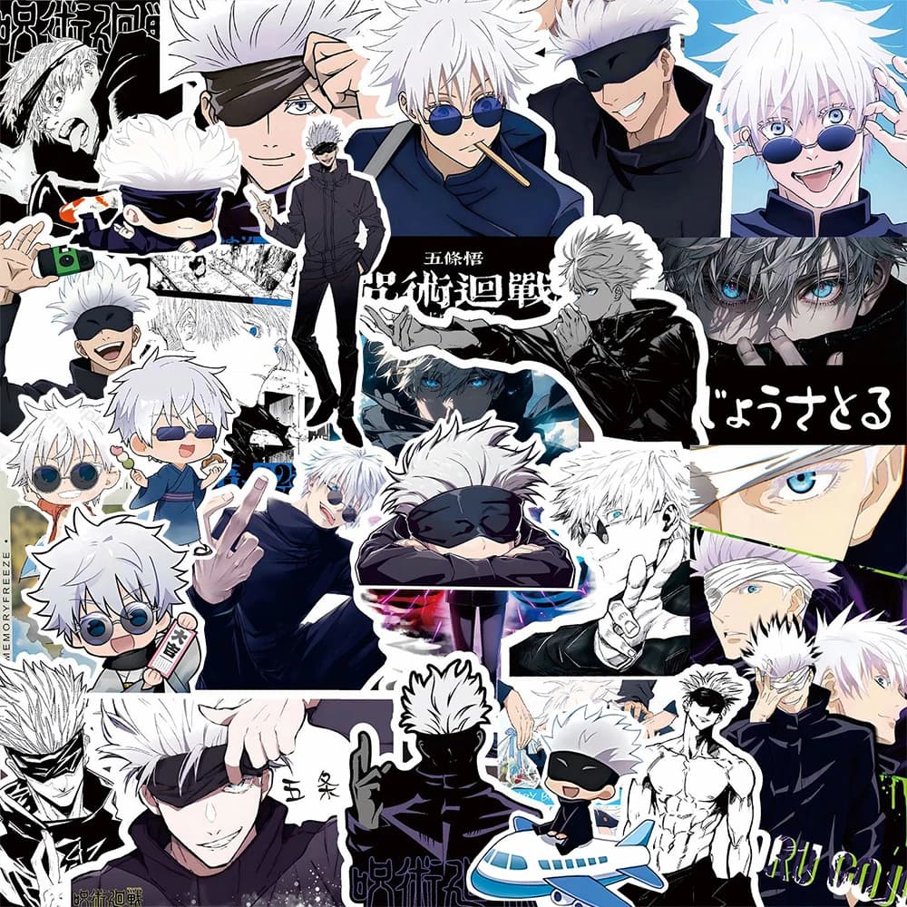 10/30/75pcs Anime Jujutsu Kaisen Satoru Gojo Cartoon Stickers DIY Motorcycle Phone Bike Luggage Cool Graffiti Sticker Decals Toy