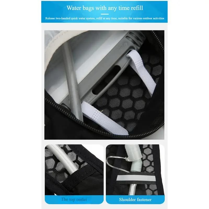 Water vest Reflective strips Adjustable water vest Cycling Water Pack for hiking Cycling Mountaineering Jogging