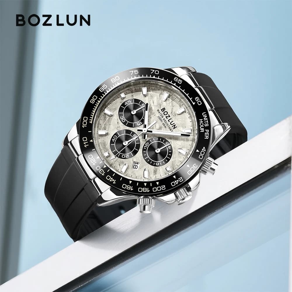 BOZLUN Luxury Movement Quartz Watches for Men Women's Chronograph Wrist Watch Fashion Luminous Hands Waterproof Reloj Hombre Watch