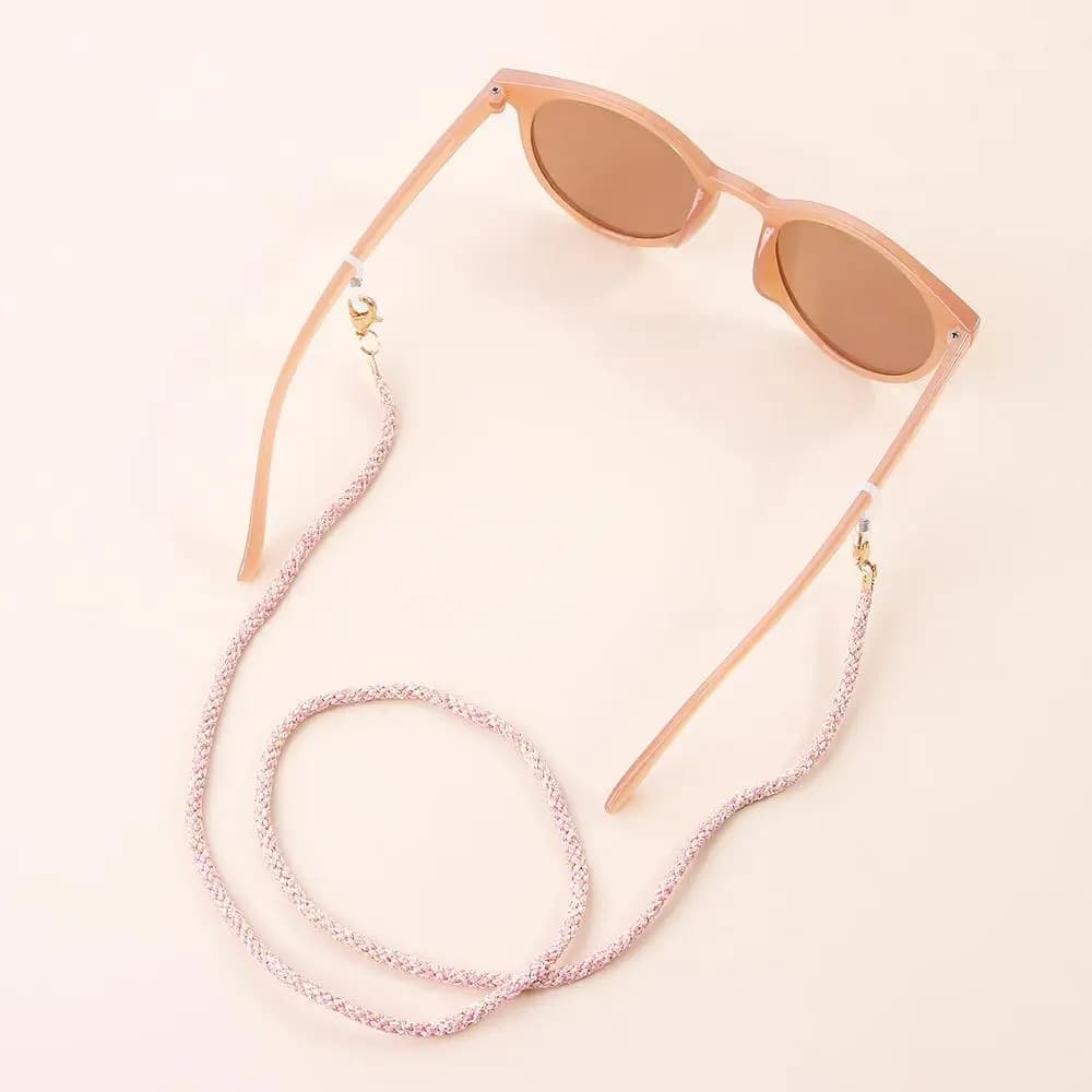 Cordino da collo in nylon da donna per maschera e occhiali, antiscivolo, con funzione di catenella e supporto per maschera