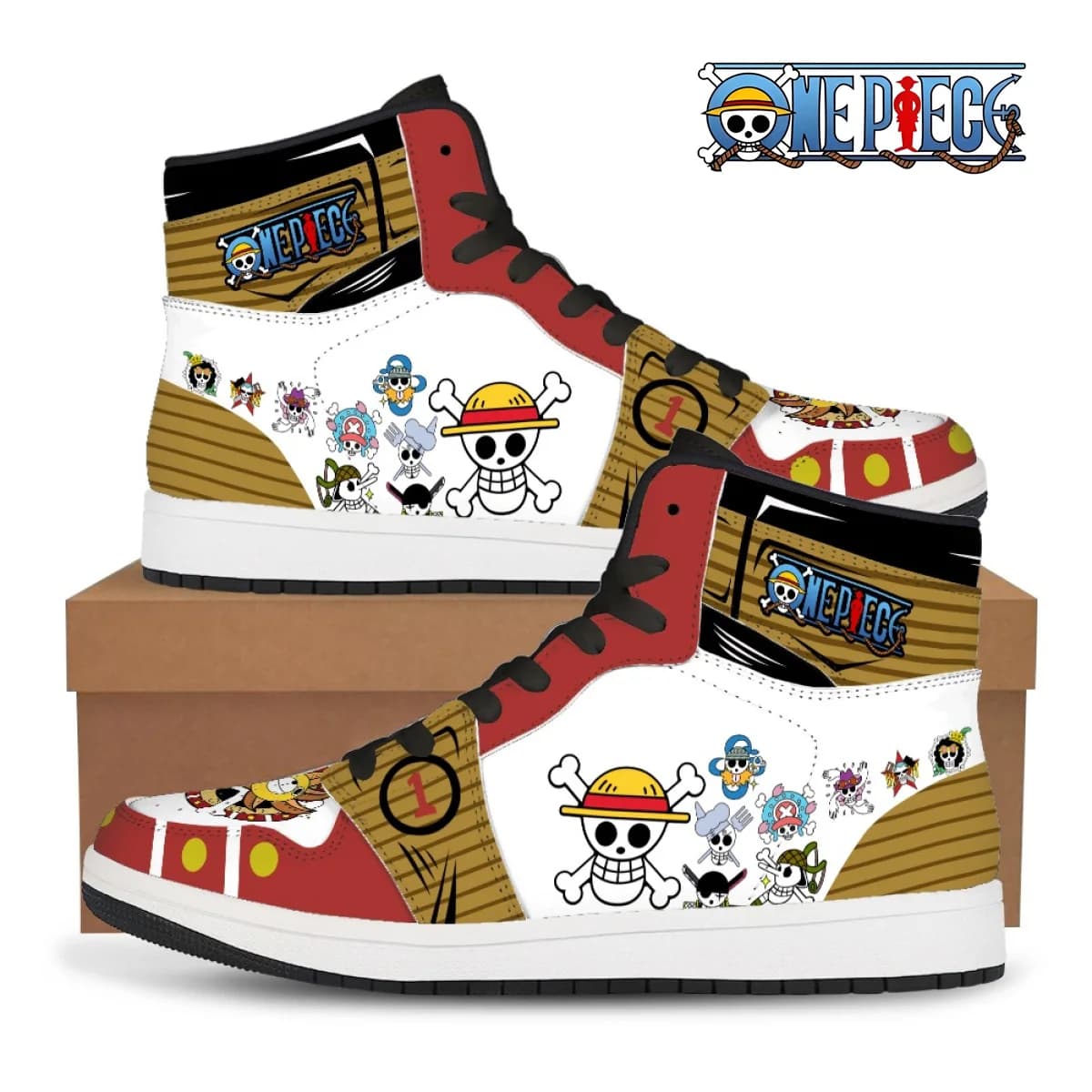 Scarpe da basket monopezzo Rufy Zoro Sneakers Nime Scarpe casual Scarpe da basket monopezzo personalizzate Scarpe Regalo di compleanno unisex