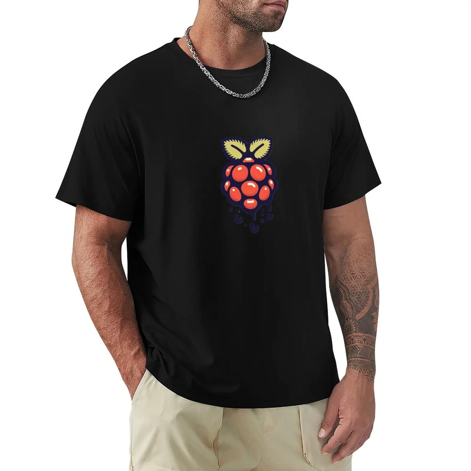 Raspberry Pi - T-shirt a maniche corte per allenamento, modello Over Ripen Berry