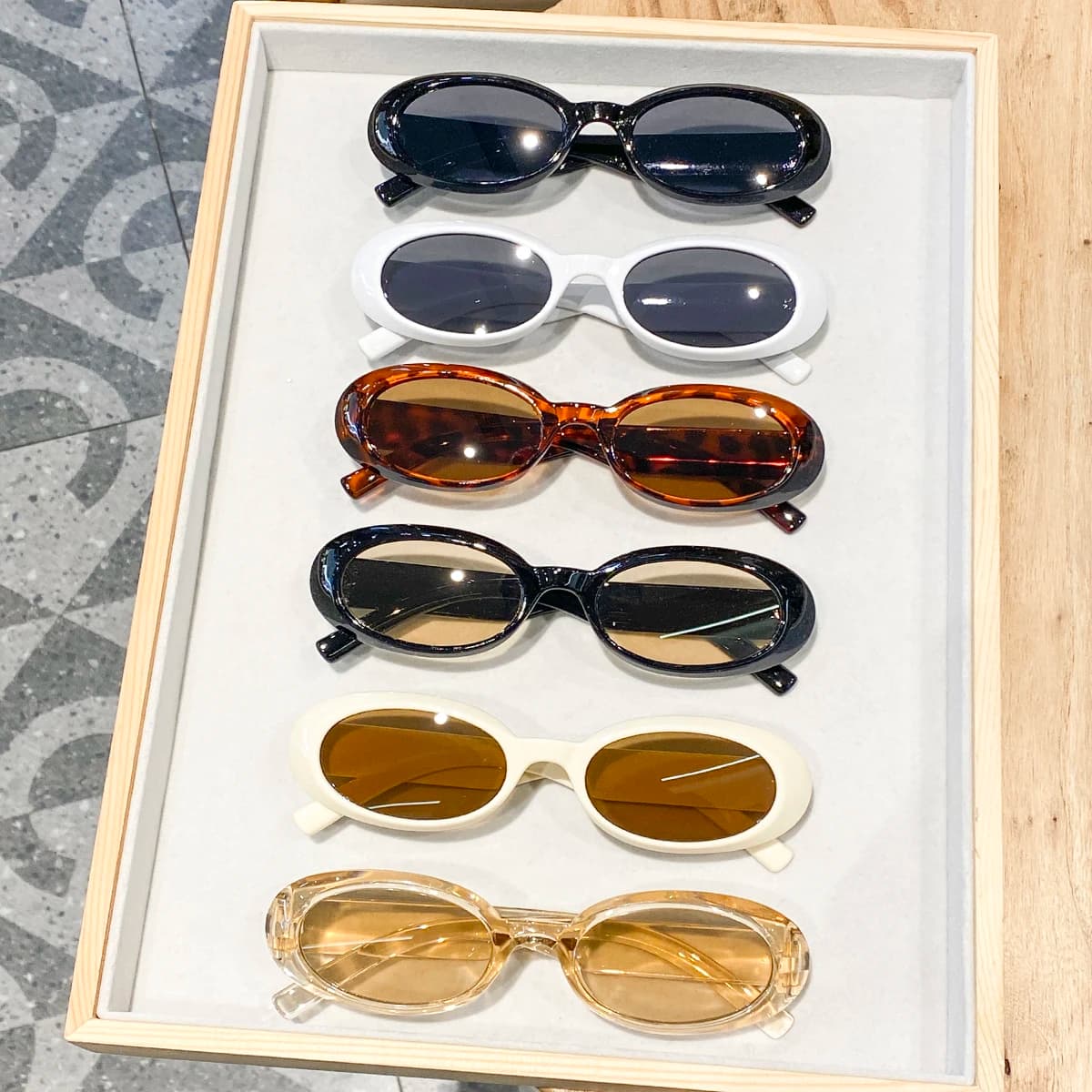 6Pcs Women's Plastic Oval Small Frames, Stylish Retro Elegant Small Lightweight Exquisite Versatile Fashion Glasses, Suitable for Parties, Street Photography, Offline Store Visits, and Music Festivals