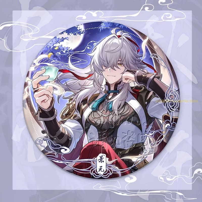 Jing Yuan Honkai: Star Rail Double Flash Badge Carta colorata acrilica Gioco cosplay Cartone animato Carta firma Ornamento da tavolo