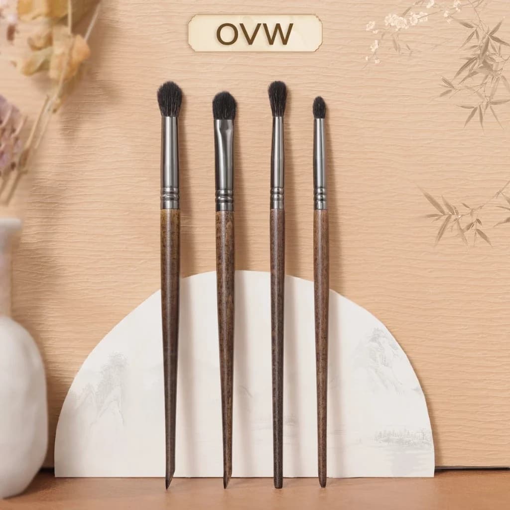 Set of OVW goat hair shaving brushes, 4 pieces XQ 111219 N64b