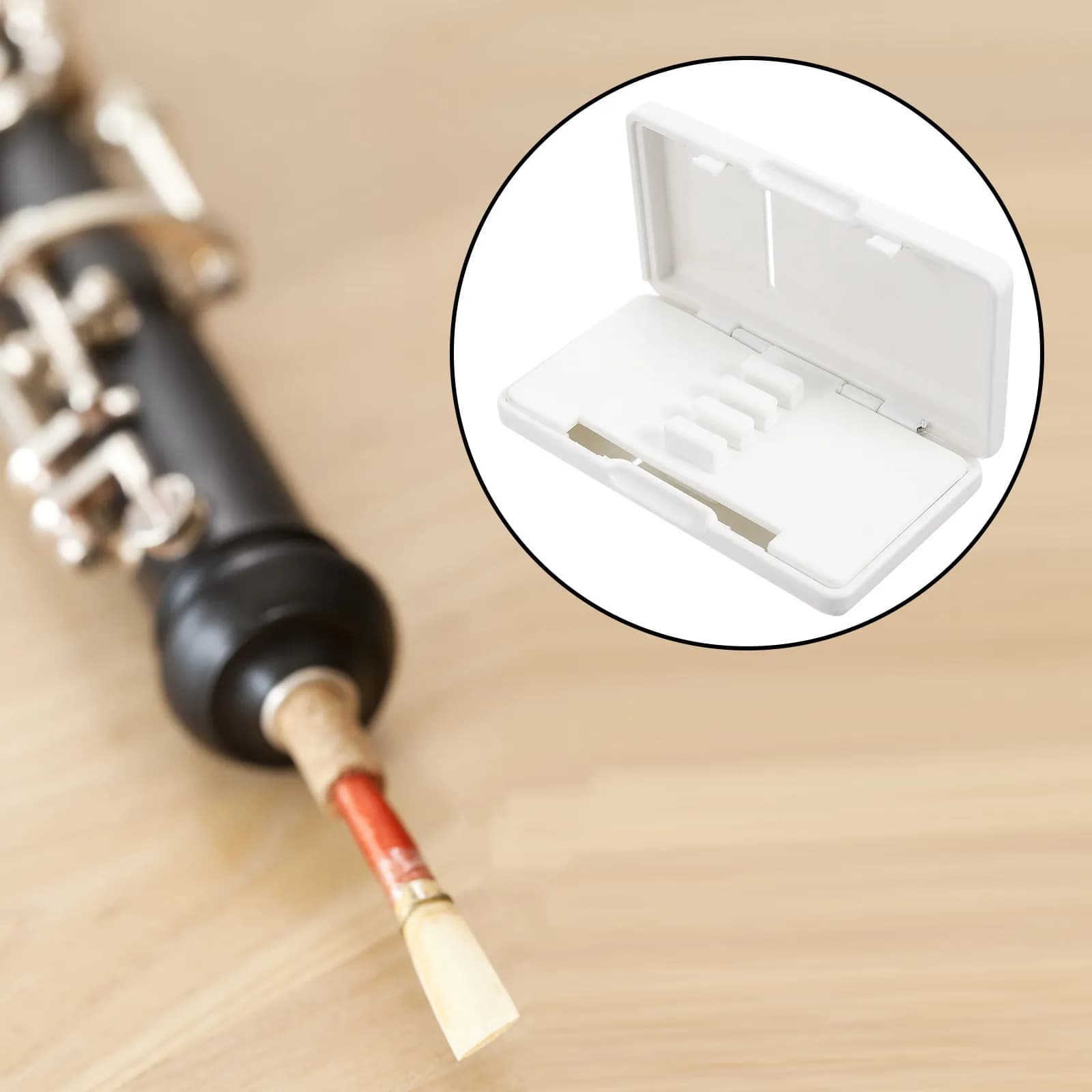 Oboe Reed Box 6 Slot Capacity for 8 Reeds Portable Compact Design Exquisite Craftsmanship Long Term Storage Smooth Line
