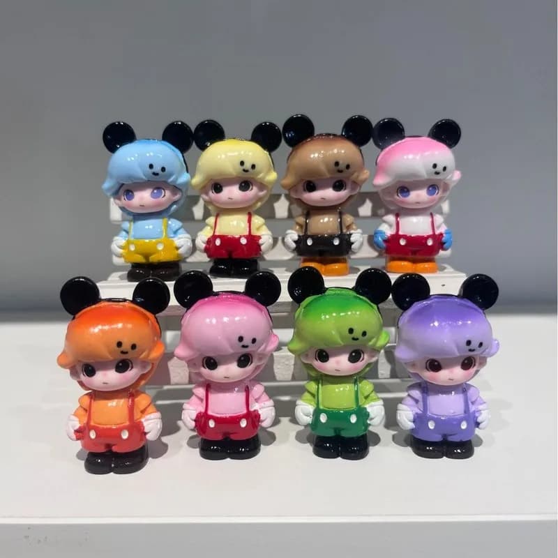 Statuette Kawaii Generiche Stile Dimo Mickey, Giocattoli da Collezione, Decorazioni da Scrivania, Regali per Festa Nazionale e Compleanno