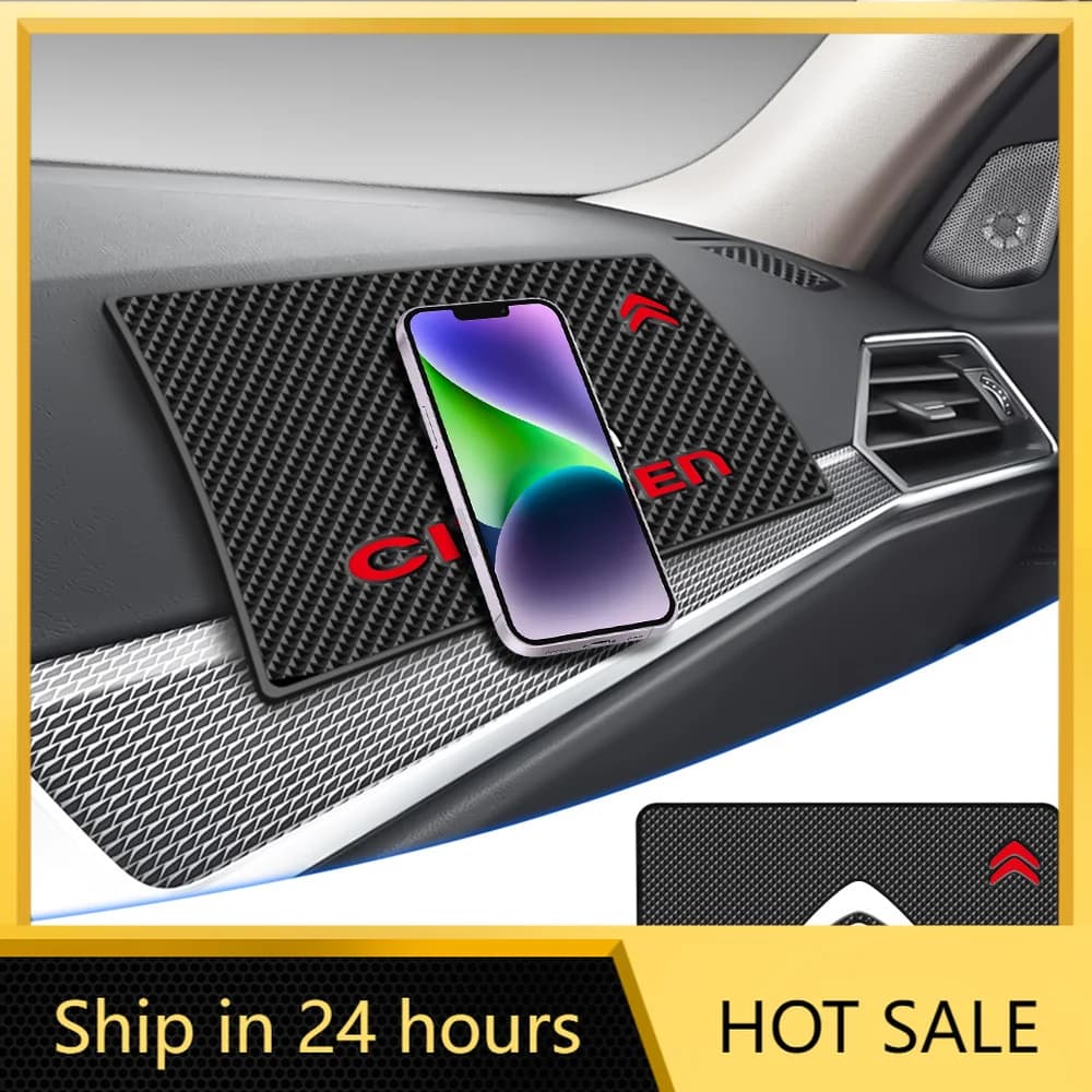 Car Sticker 1PCS Car Dashboard Silicone Non Slip Mat Phone Holder Anti-skid Pad Car Accessories For Citroen C1 C2 C3 C4 Berlingo