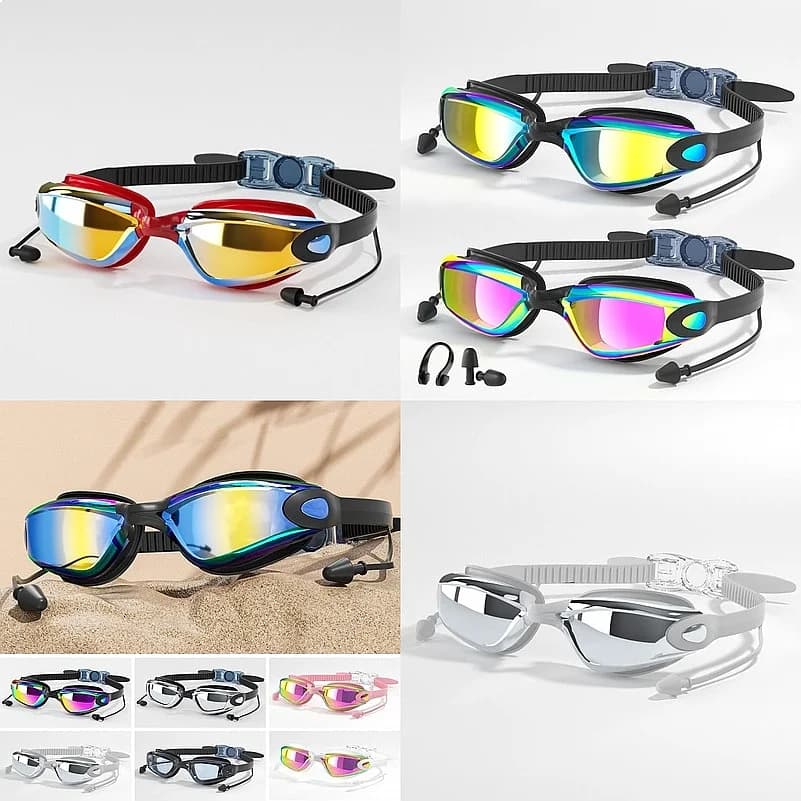 Swimming Goggles Creative HD Summer Waterproof Anti Fog Diving Swim Glasses Silicone Adjustable Swim Eyewear Men Women