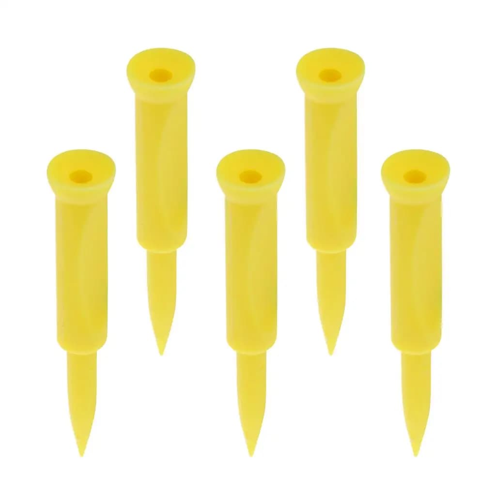 Tee da Golf a Gradino da 70mm Gialli in Plastica, Attrezzatura per Allenamento Professionale