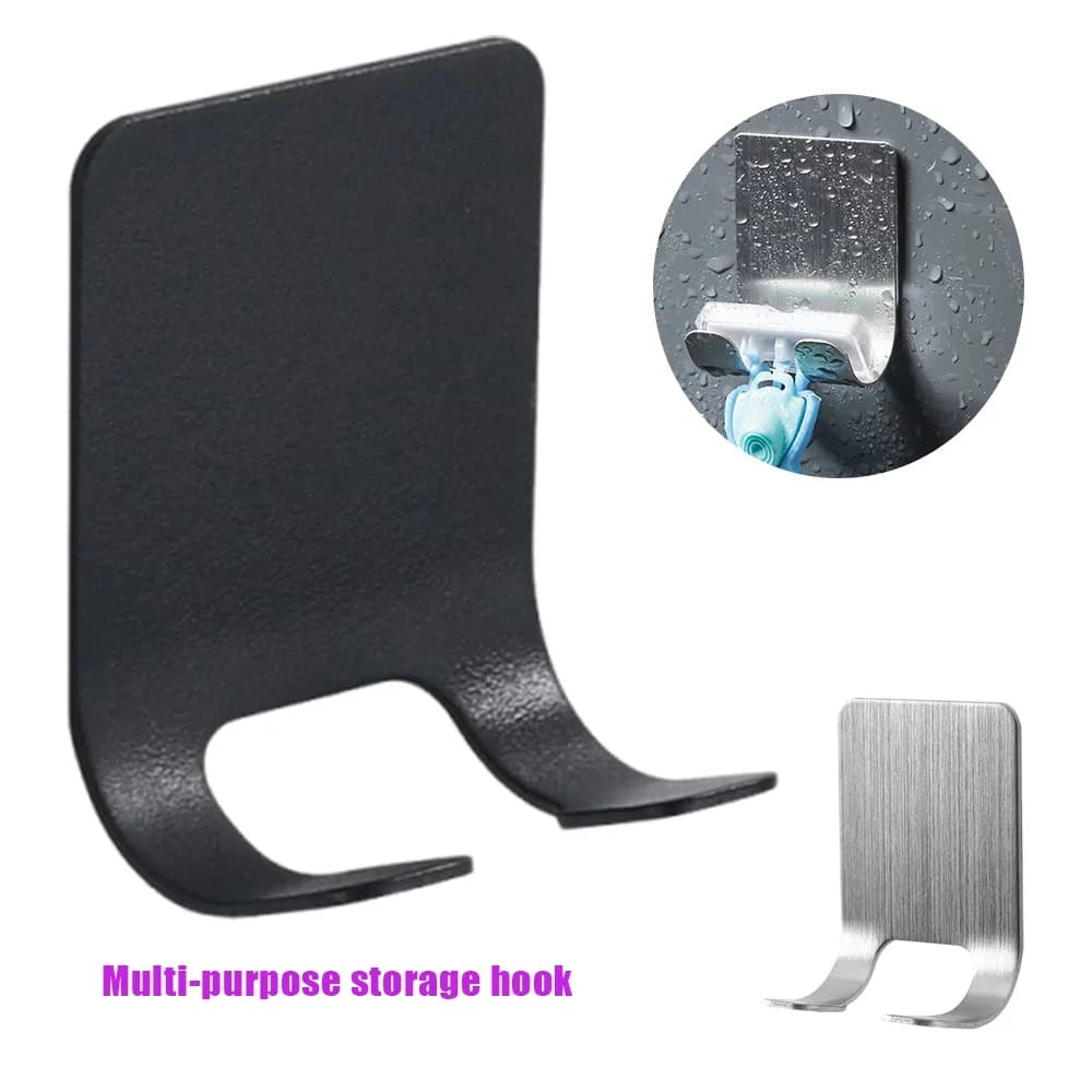 Supporto per rasoio in acciaio inossidabile Gancio per rasoio Supporto per telefono autoadesivo Asciugamano da bagno Supporto per accappatoio Asciugacapelli Impermeabile