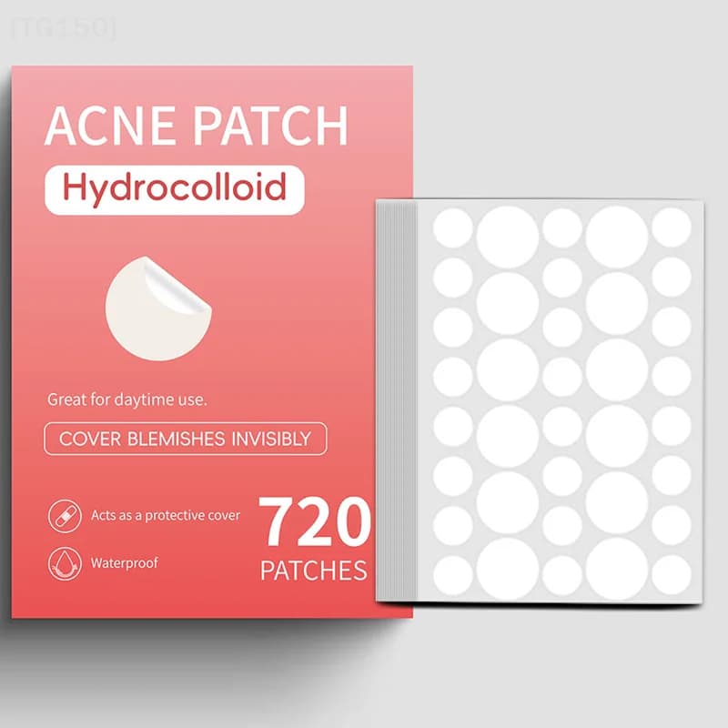 【De】Kit di strumenti per il trucco da 720 pezzi per la cura della pelle contro l'acne - Cerotti invisibili per brufoli per la rimozione delle imperfezioni del viso, correttore e cura della pelle
