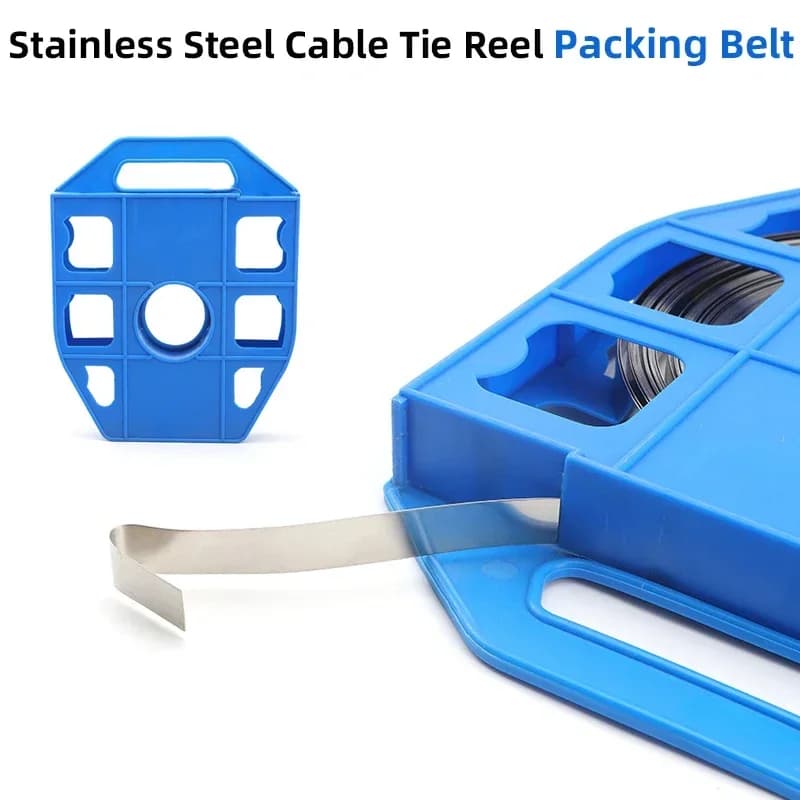 Stainless Steel Cable Tie Reel Packing Belt Cable Tie Packaging Plastic Box（Suitable for 6.4-20mm Cable Tie Reels）