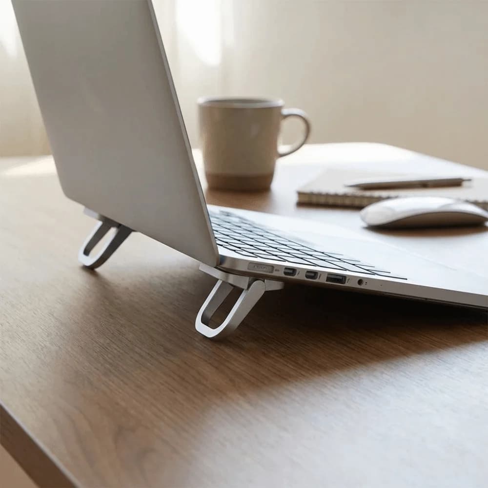 Supporto per laptop regolabile con design a gambe, design invisibile, supporto ergonomico portatile, supporto in alluminio, supporto per notebook, supporto da scrivania