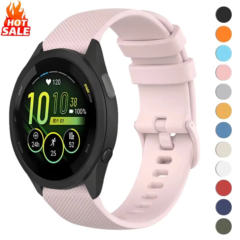 20mm 22mm Soft Silicone Strap For Garmin Forerunner 570 170 70 265 965 165 55 Bracelet Wristband Garmin Venu 4/3 Active 6/5 Belt