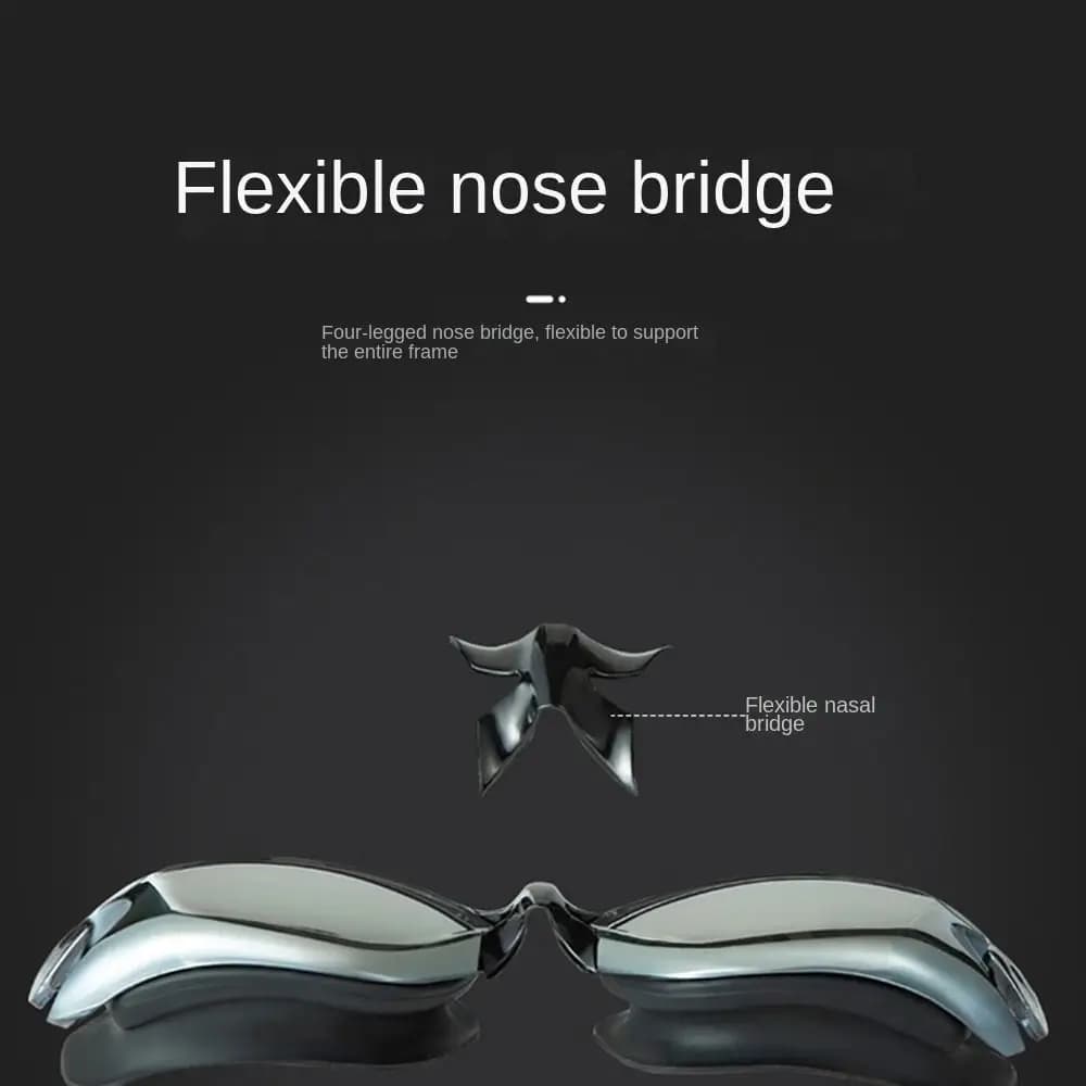 Swimwear for adults anti-fog with nose clip and ear plugs Adjustable silicone swim caps Summer unisex soft sub glasses