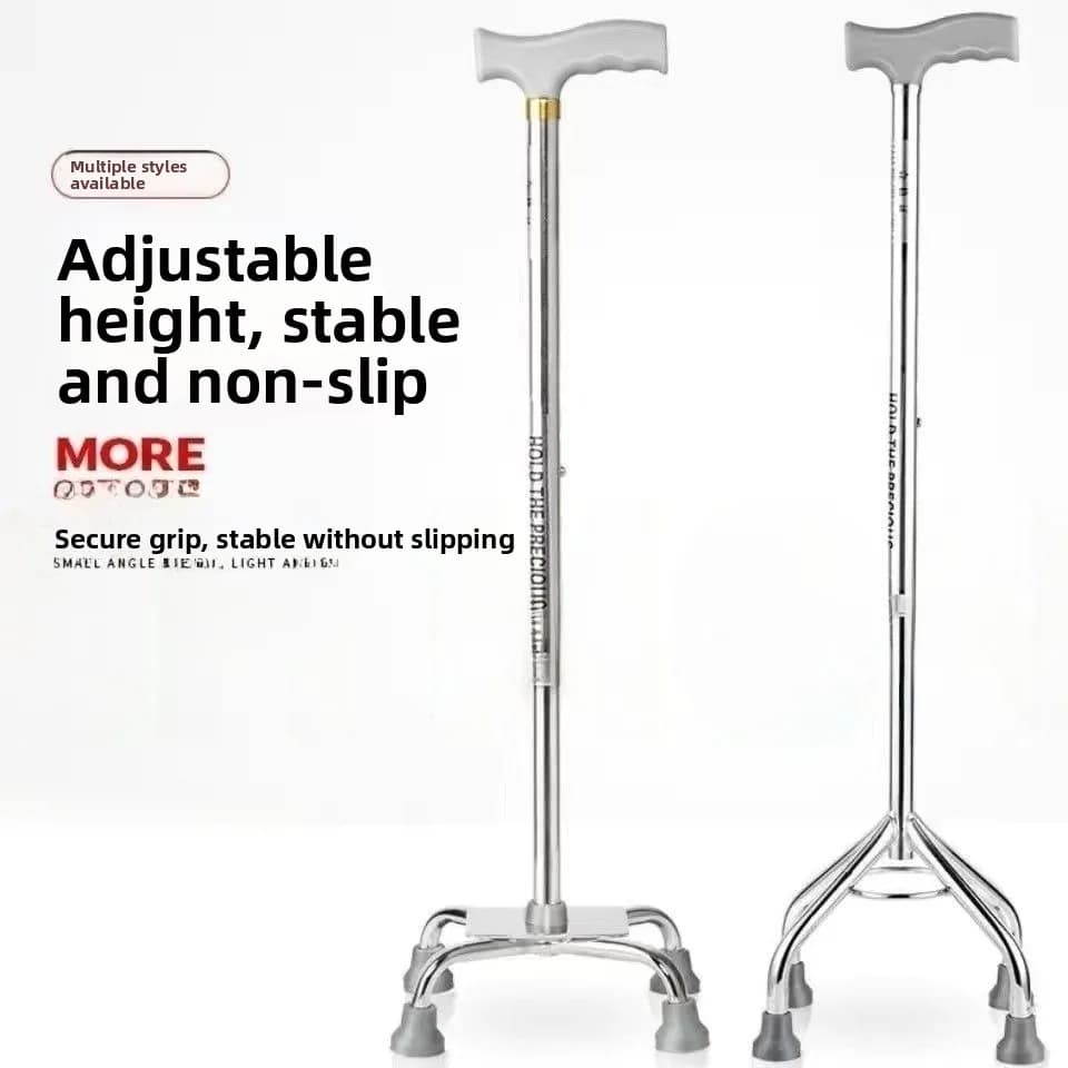 Walking Stick in Aluminium Alloy Reinforced for Seniors, Hospital Grade, Anti-slip, Lightweight, Robusto, with T Handle, for Hiking