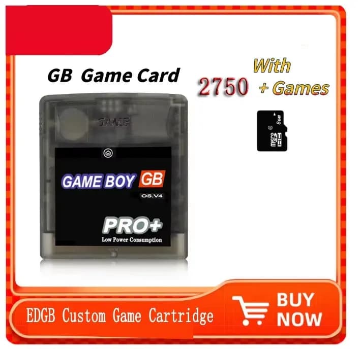 Cartuccia multigioco per Gameboy Color Game Boy 2750 in 1 Ever Cartdrive per GB GBC con cartuccia di gioco a risparmio energetico con scheda 8G