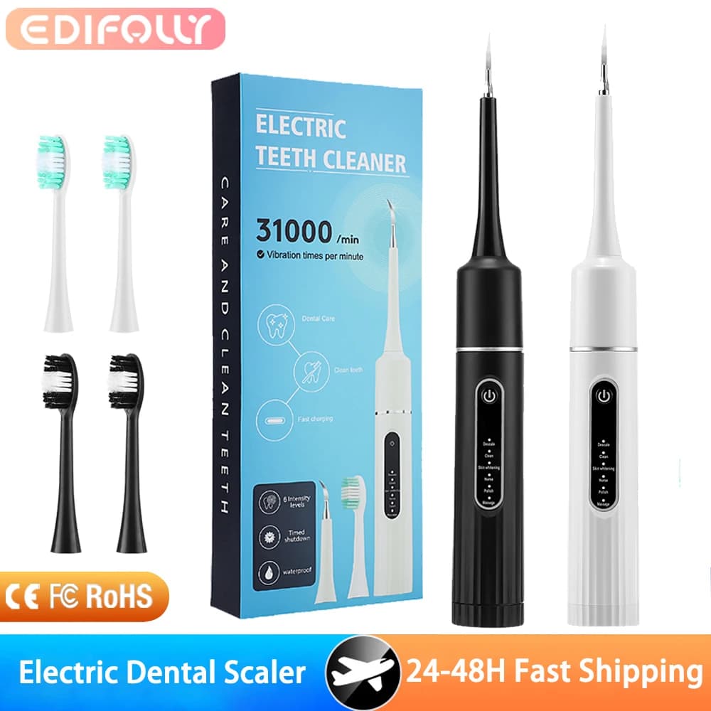 Electric Sonic Vibration Dental Scaler Teeth Whitening Plaque Calculus Coffee Smoke Stains Tartar Removal Toothbrush Tooth Clean