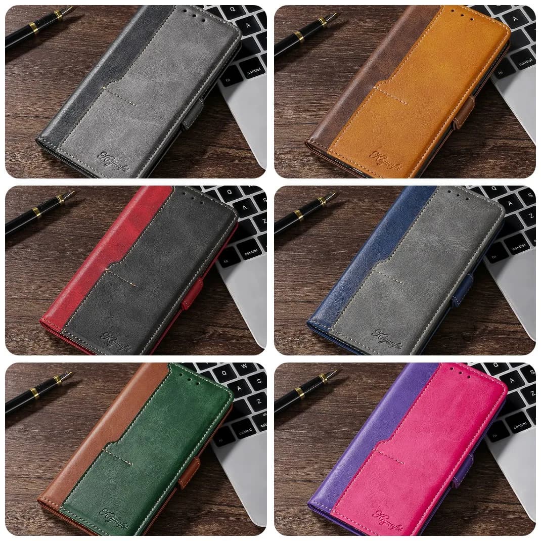 Custodia a Portafoglio in Pelle per Redmi Note 15 Pro 15 5G 13X 14 14S 13, Cover Flip con Porta Carte, Custodia Lusso a Conchiglia