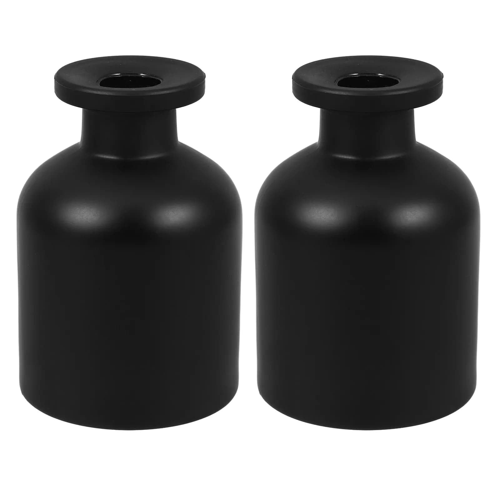2 compact glass bottles for 100 ml diffuser, empty, for essential oils, aromatherapy containers, desk space