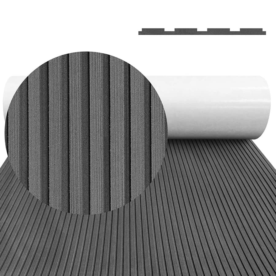 Jon Boat Flooring EVA Foam Decking 94x17.7 pollici Antiscivolo Autoadesivo Ponte per Barche Tappetino Rotoli per Kayak Yacht Barca a Motore