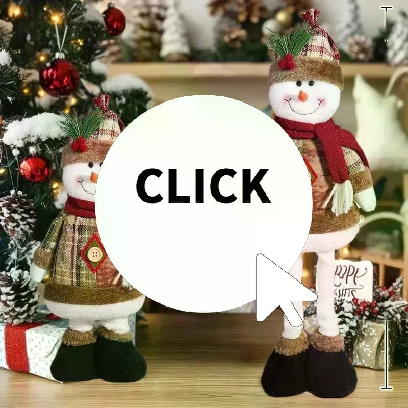 Set di bambole decorative natalizie retrattili, renna, pupazzo di neve, Babbo Natale, ornamenti in piedi, decorazioni per feste a casa di buon Natale
