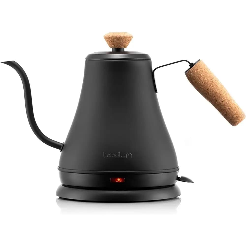 Bollitore Elettrico in Acciaio Inossidabile Nero Opaco da 18oz per Caffè e Tè