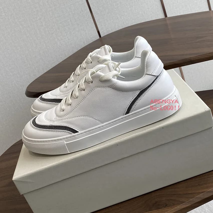 Women's Flat Moccasins in Autumn White Leather Women's Shoes with Laces Low Holiday Shoes Comfortable and casual women's walking shoes